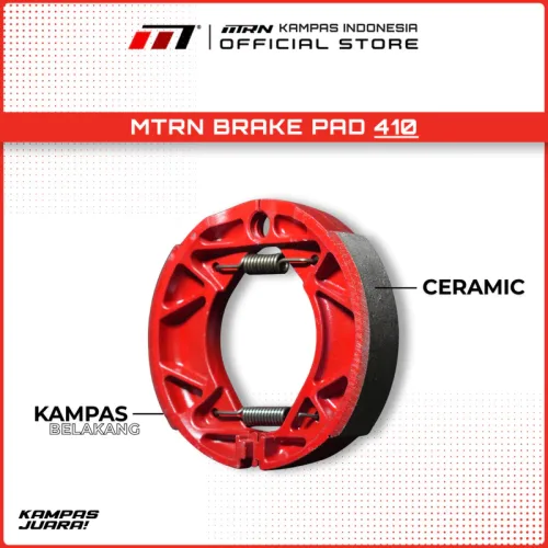 Kampas rem MTRN 410 ceramic untuk Primavera, Liberty, Sprint