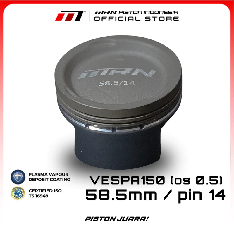 Piston MTRN STD 58,5 mm pen 14 untuk Vespa 150