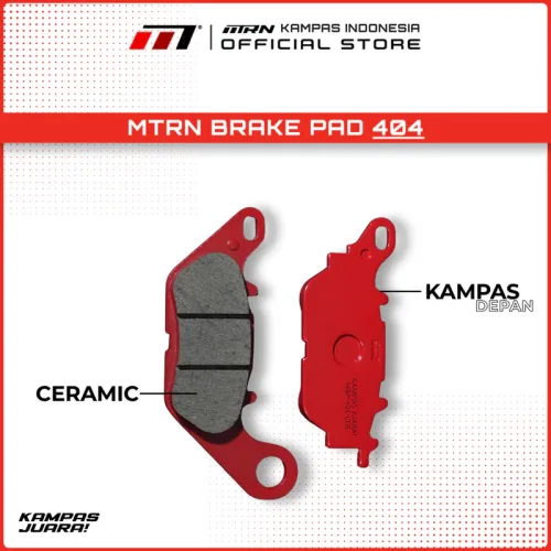 Kampas rem MTRN 404 ceramic untuk Jupiter MX, Mio, Xeon